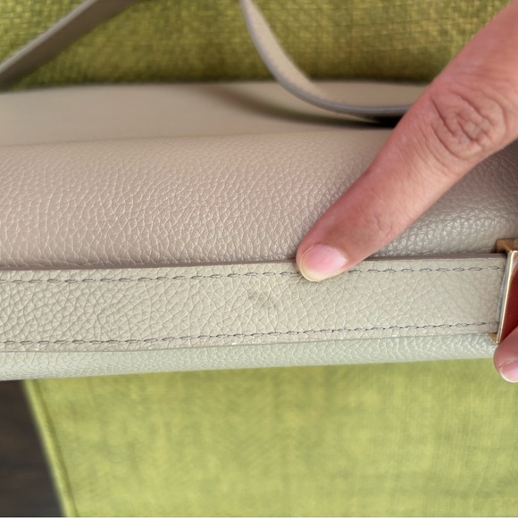 DeMellier Taupe Crossbody Bag with Gold Accent - Picture 10 of 14